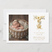 Lovely Gold L Initial with Romantic Floral Design (Voorkant)