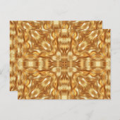 Lovely golden abstract pattern briefkaart (Voorkant / Achterkant)