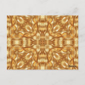 Lovely golden abstract pattern briefkaart (Achterkant)