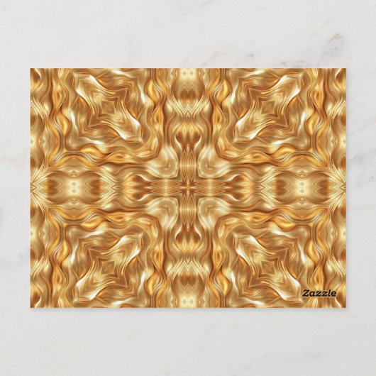 Lovely golden abstract pattern briefkaart (Achterkant)