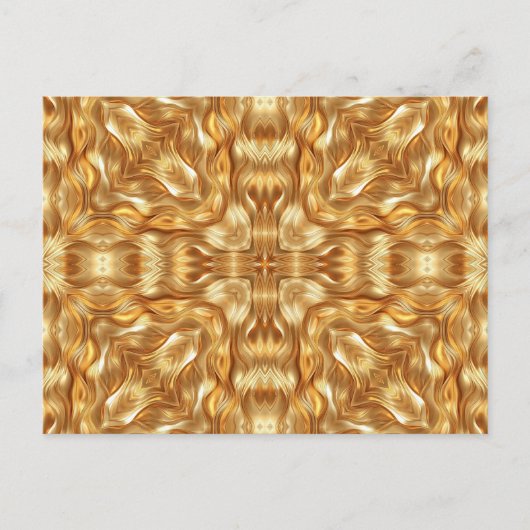 Lovely golden abstract pattern briefkaart (Voorkant)