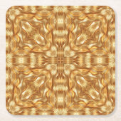 Lovely golden abstract pattern kartonnen onderzetters (Voorkant)