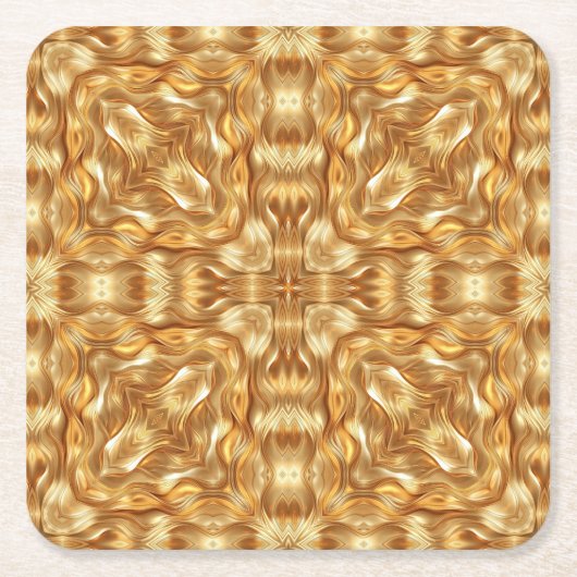 Lovely golden abstract pattern kartonnen onderzetters (Voorkant)