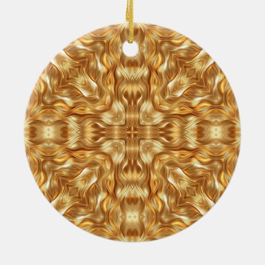Lovely golden abstract pattern keramisch ornament (Achterkant)
