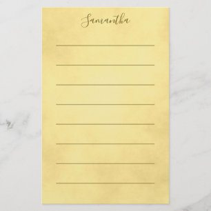 Lovely Golden Lined Stationery Briefpapier