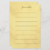 Lovely Golden Lined Stationery Briefpapier (Voorkant / Achterkant)
