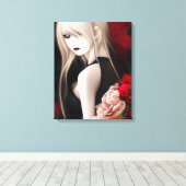 Lovely Gothic Elf Girl Canvas Afdruk (Insitu (Houten vloer))