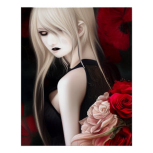 Lovely Gothic Elf Girl Perfect Poster