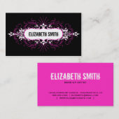 Lovely gothic Visitekaartje roze/zwart (Voorkant / Achterkant)
