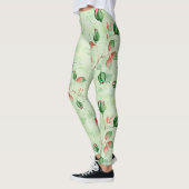 Lovely Green Floral Leggings (Links)