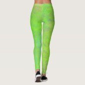 Lovely Green Marked Art Patroon Leggings (Achterkant)