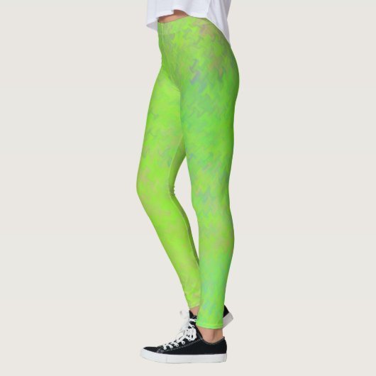 Lovely Green Marked Art Patroon Leggings (Links)
