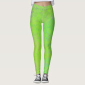 Lovely Green Marked Art Patroon Leggings (Voorkant)