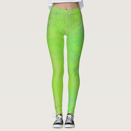 Lovely Green Marked Art Patroon Leggings (Voorkant)