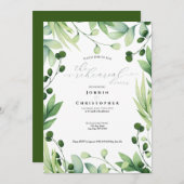 Lovely Greenery Rehearsal Dinner Invitation Kaart (Voorkant / Achterkant)