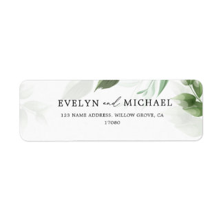 Lovely Greenery Return-adreslabel Etiket