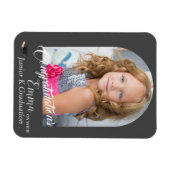 Lovely Grey Gefeliciteerd JK Afstuderen Foto Magneet (Horizontaal)