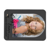 Lovely Grey Gefeliciteerd JK Afstuderen Foto Magneet (Horizontaal)