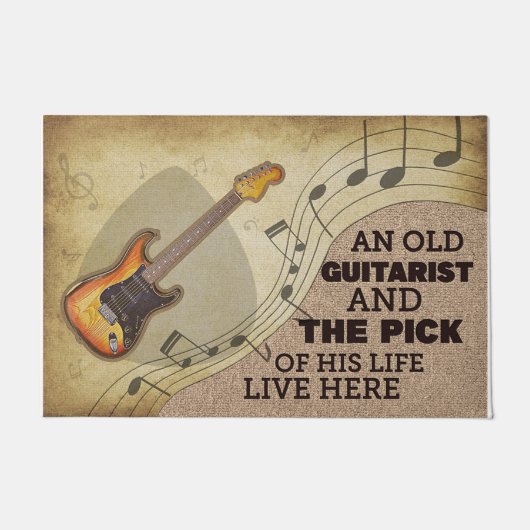 Lovely Guitar Doormat - Custom Gift Deurmat (Voorkant)