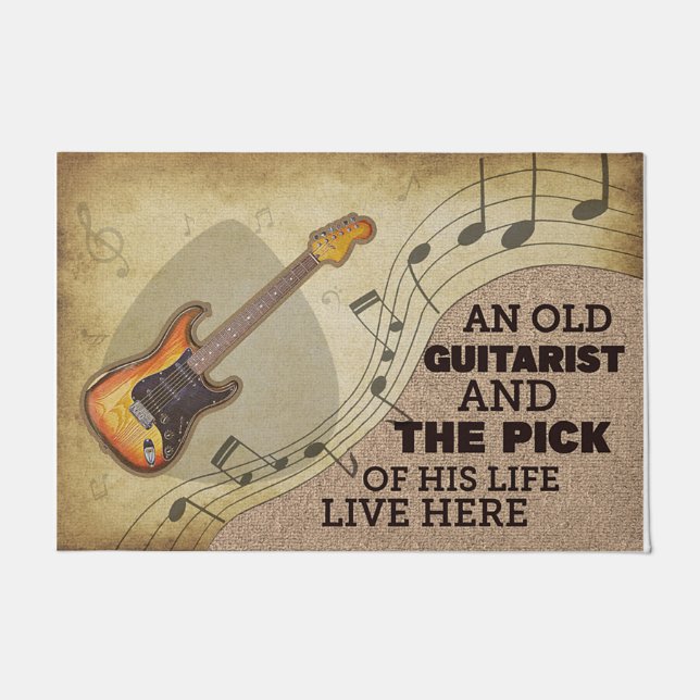 Lovely Guitar Doormat - Custom Gift Deurmat (Voorkant)
