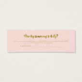 Lovely Halloween Baby shower Measure Belly Kaart (Achterkant)