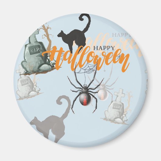 Lovely Halloween Seamless Patroon Magneet (Voorkant)