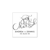 Lovely Hand Lettered Net getrouwd Rubberstempel (Afrduk)