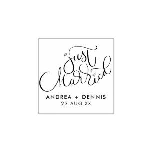 Lovely Hand Lettered Net getrouwd Rubberstempel
