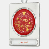 Lovely Hand Lettering Verzilverd Banner Ornament (Links)