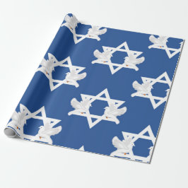Lovely Hanukkah Doves Cadeaupapier