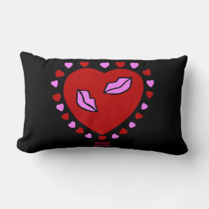 Lovely Heart Kisses Lumbar Pillow Kussen