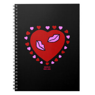 Lovely Heart Kisses Spiral Photo Notitieboek