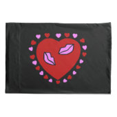 Lovely Heart Kisses Standard Kussensloop (Achterkant)