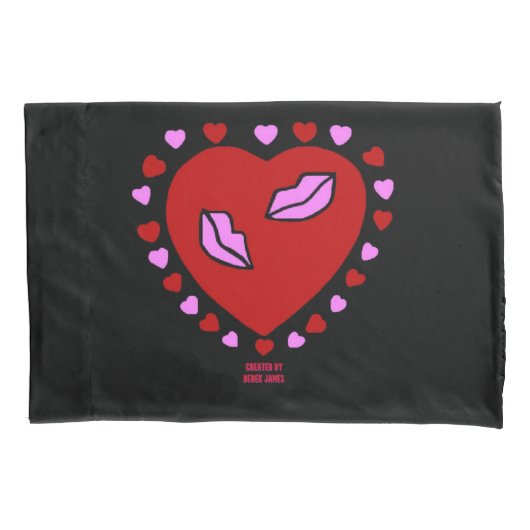 Lovely Heart Kisses Standard Kussensloop (Voorkant)