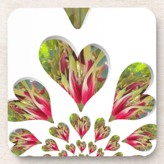 Lovely Hearts Humanitarian Day De wereld heeft lie Bier Onderzetter (Voorkant)