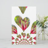 Lovely Hearts Humanitarian Day De wereld heeft lie Briefpapier (Staand voorkant)