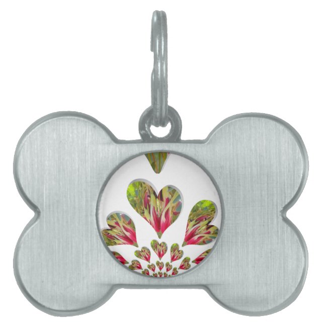 Lovely Hearts Humanitarian Day De wereld heeft lie Huisdieren Naamplaatje (voorkant)