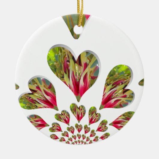 Lovely Hearts Humanitarian Day De wereld heeft lie Keramisch Ornament (Voorkant)
