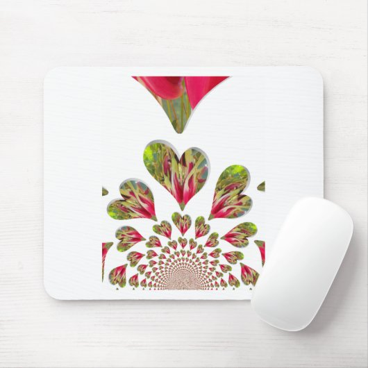 Lovely Hearts Humanitarian Day De wereld heeft lie Muismat (Met muis)