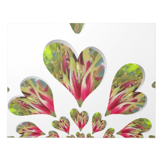 Lovely Hearts Humanitarian Day De wereld heeft lie Notitieblok (Voorkant)