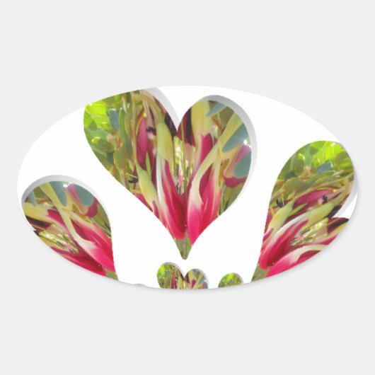 Lovely Hearts Humanitarian Day De wereld heeft lie Ovale Sticker (Voorkant)