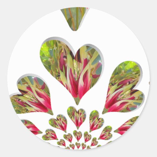 Lovely Hearts Humanitarian Day De wereld heeft lie Ronde Sticker (Voorkant)