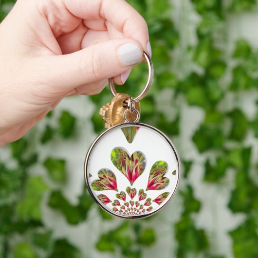 Lovely Hearts Humanitarian Day De wereld heeft lie Sleutelhanger (Hand)