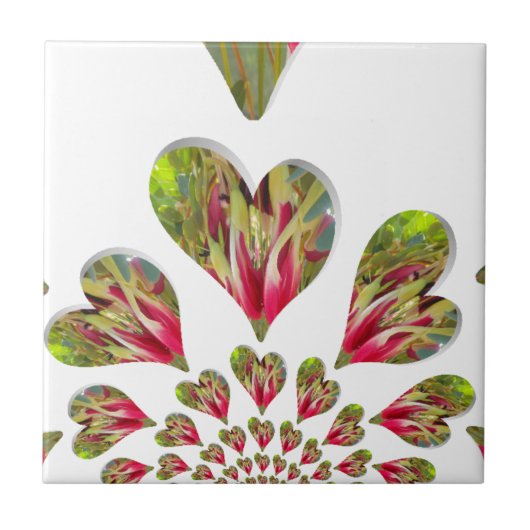 Lovely Hearts Humanitarian Day De wereld heeft lie Tegeltje (Voorkant)