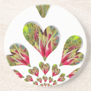 Lovely Hearts Humanitarian Day De wereld heeft lie Zandsteen Onderzetter