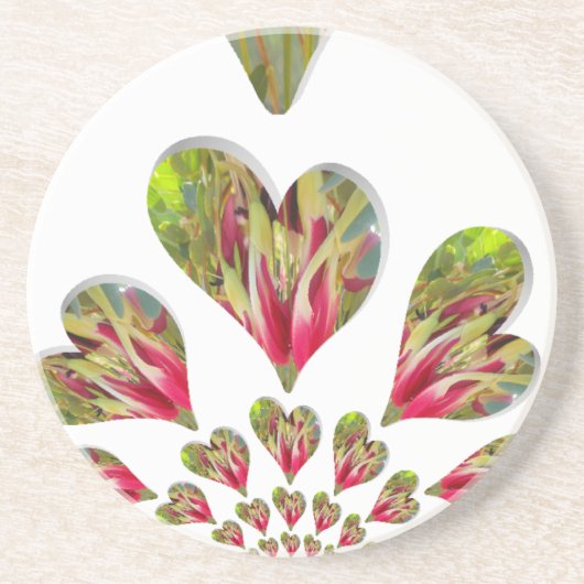 Lovely Hearts Humanitarian Day De wereld heeft lie Zandsteen Onderzetter (Voorkant)