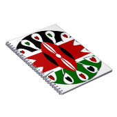 Lovely Hearts Kenia: Flag Art Motief Notitieboek (Rechterzijde)