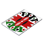 Lovely Hearts Kenia: Flag Art Motief Notitieboek (Linkerzijde)