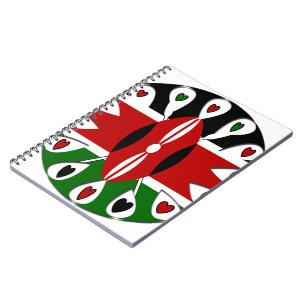 Lovely Hearts Kenia: Flag Art Motief Notitieboek
