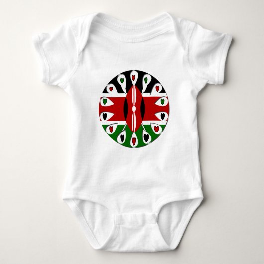 Lovely Hearts Kenia: Flag Art Motief Romper (Voorkant)